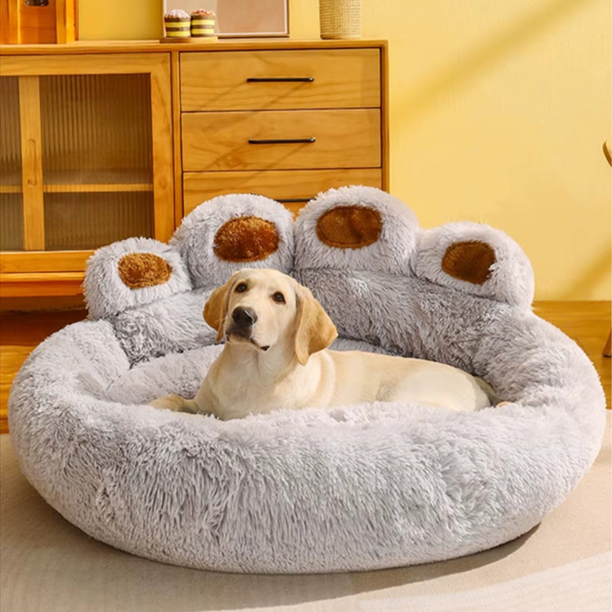 Petona™ Calming Plush Dog Bed – Warm & Cozy Sleep Nest