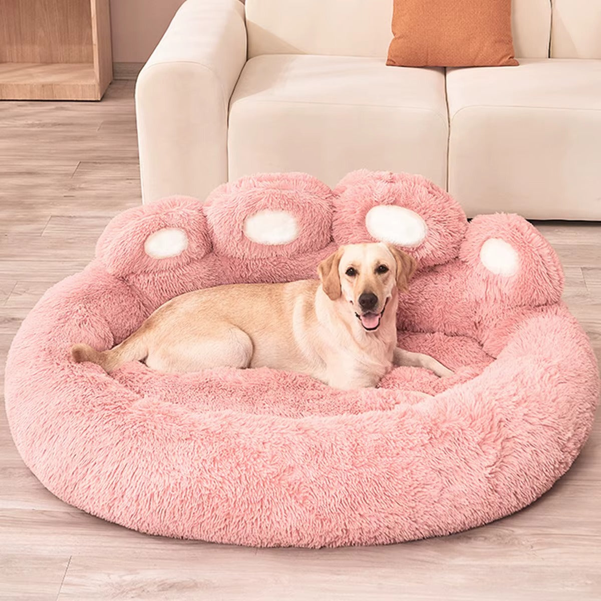 Petona™ Calming Plush Dog Bed – Warm & Cozy Sleep Nest